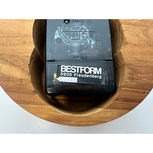 Brown Mid-Century Modern Wall Clock in Teak with Kienzle Mechanism from Bestform, 1960s For Sale - Image 8 of 10