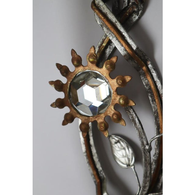 Gold and Silver Leaf Sconces from Banci Firenze, 1970s, Set of 2 For Sale - Image 3 of 12