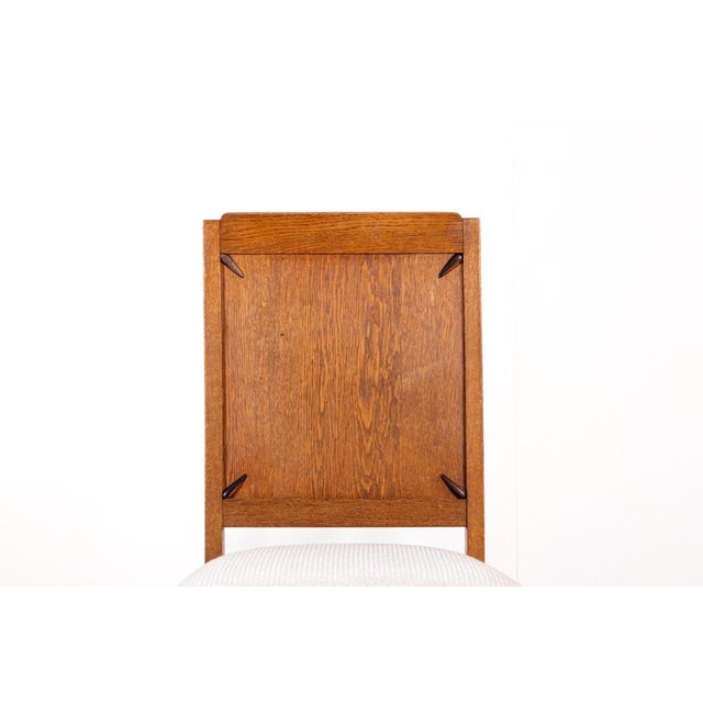 Beige Dutch Art Deco Chair with Upholstered Seat For Sale - Image 8 of 10