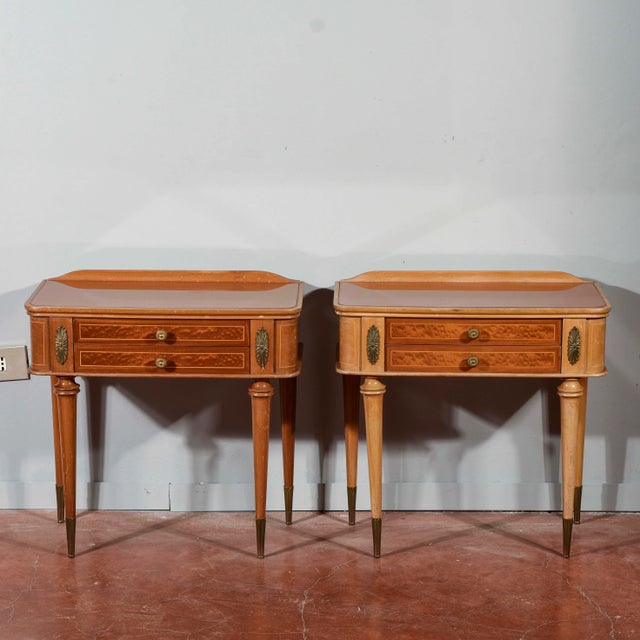 His/Hers Bedside Tables, Italy, 1960s, Set of 2 For Sale - Image 9 of 18
