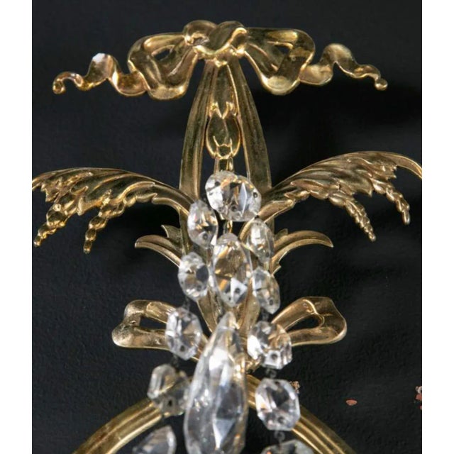 1920s 1920s Large Caldwell Sunburst Crystal Sconces With 3 Lights - Pair For Sale - Image 5 of 9