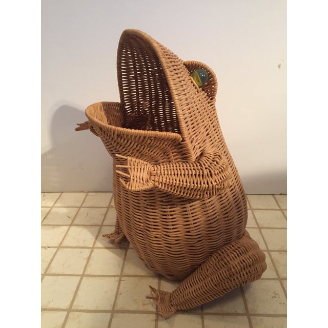 Vintage Wicker Frog Basket Chairish