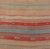 Mid 20th Century Vintage Turkish Kilim Runner in Coral, Blue and Beige Striped Design 2'10" X 11'6" For Sale - Image 5 of 10