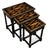 English Painted Nesting Tables with Découpage For Sale