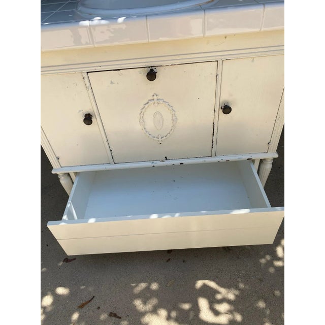 Early 1900s Antique Vanity With Tile and Sink Chairish