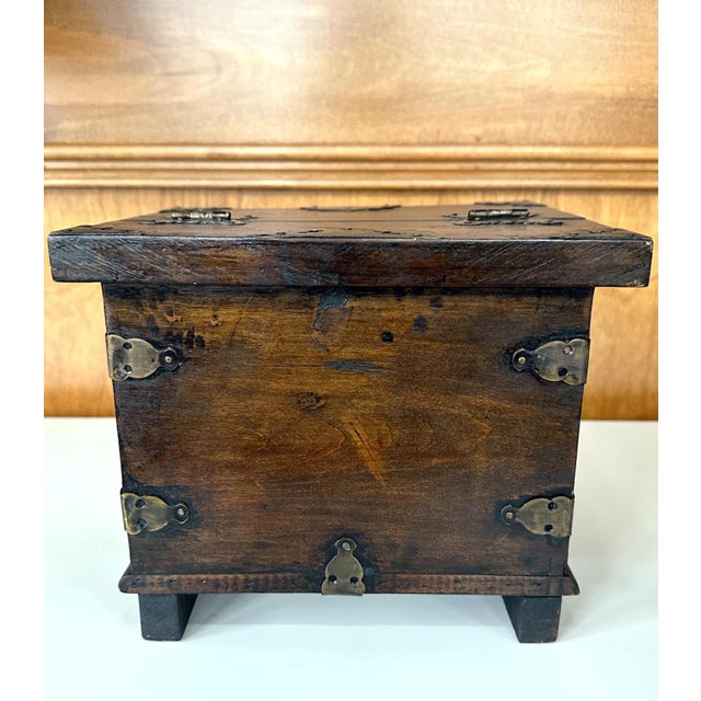 Antique Korean Small Wood Box Joseon Dynasty For Sale - Image 9 of 12