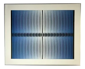 Dordevic Miodrag, Kinetic Composition, 1970s, Gouache on Paper, Framed