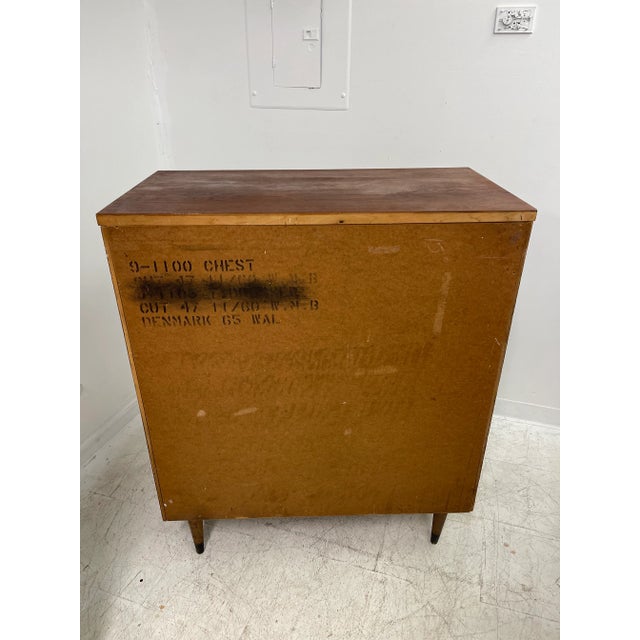 Brown Vintage Mid Century Modern Walnut Dresser Dovetail Drawers For Sale - Image 8 of 9