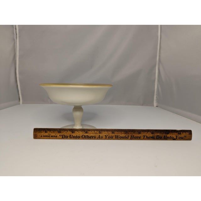 Gold Steuben Aurene & Calcite Art Glass Compote: Gold Interior, c.1920s For Sale - Image 8 of 8