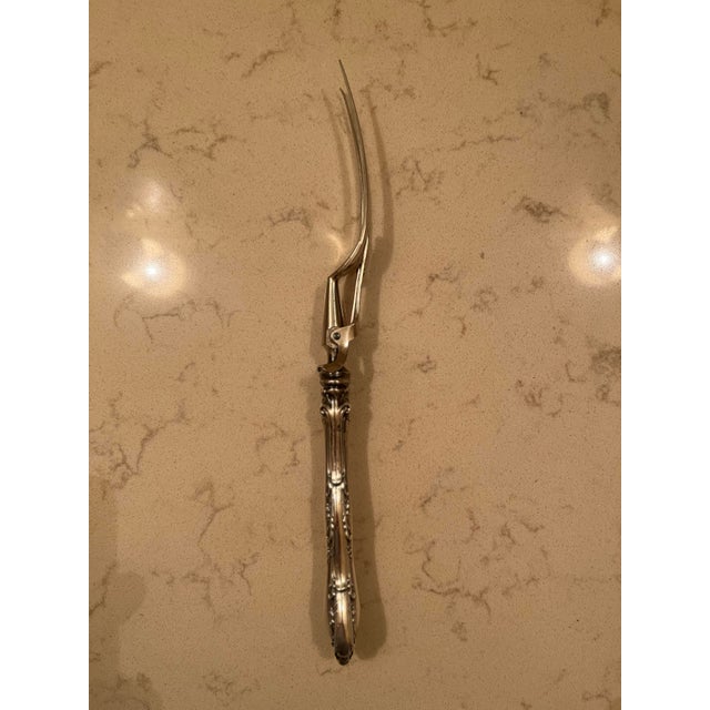 Antique Sterling Silver Three Piece Carving Set For Sale In Atlanta - Image 6 of 8