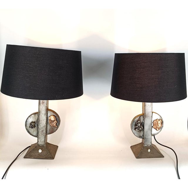 Brutalist Table Lamps, 1970s, Set of 2 For Sale - Image 6 of 12