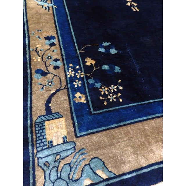 1940s Mid Century Handmade Chinese Rug. 6'2"x 8'5" For Sale - Image 5 of 12