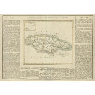 Antique Map of Jamaica, 1825 For Sale