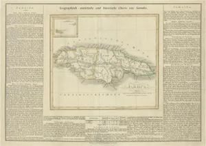 Antique Map of Jamaica, 1825