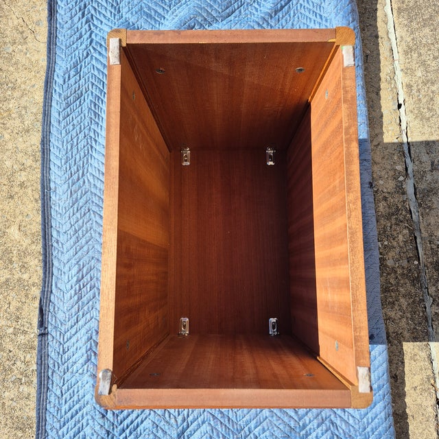 1980s Vejle Stole & Mobelfabrik Danish Modern Teak Pedestal Base Rectangular Side End Table For Sale - Image 9 of 12