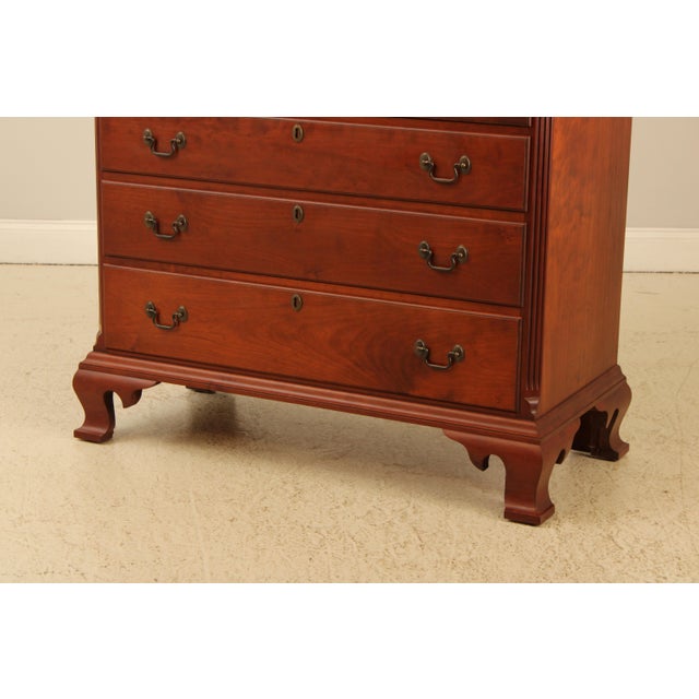 Eldred Wheeler Country Chippendale Cherry Dresser Chest For Sale - Image 9 of 14