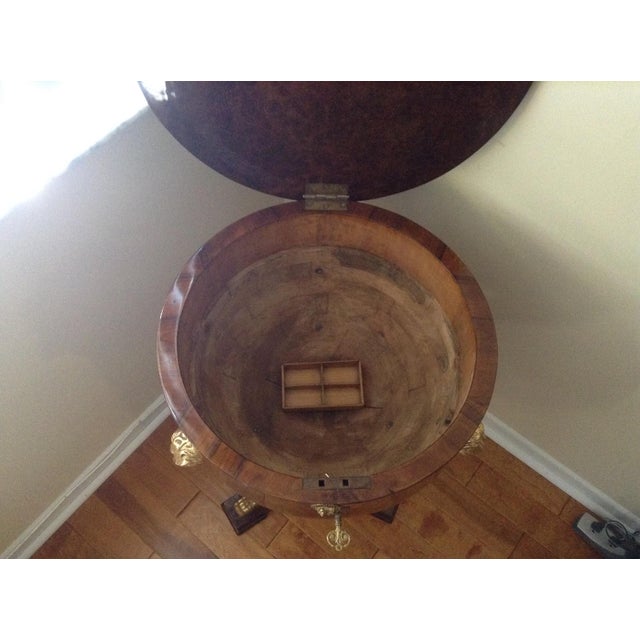 Late 19th Century Late 19th Century Vintage Empire Half Globe Side Tables- A Pair For Sale - Image 5 of 10