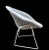 1960's Vintage MCM & Organic Modernism Diamond Chair Attributed to Knoll Harry Bertoia with a grey fabric cover and white...