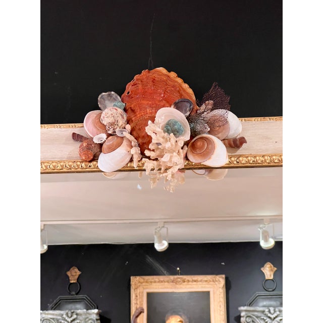 Italian Grotto Style Painted and Parcel Gilt Framed Wall Mirror With ...