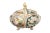 An Italian Capodimonte style ceramic lidded bowl. Decorated with six faces in a bombé shape. Playful embossed cherubs...
