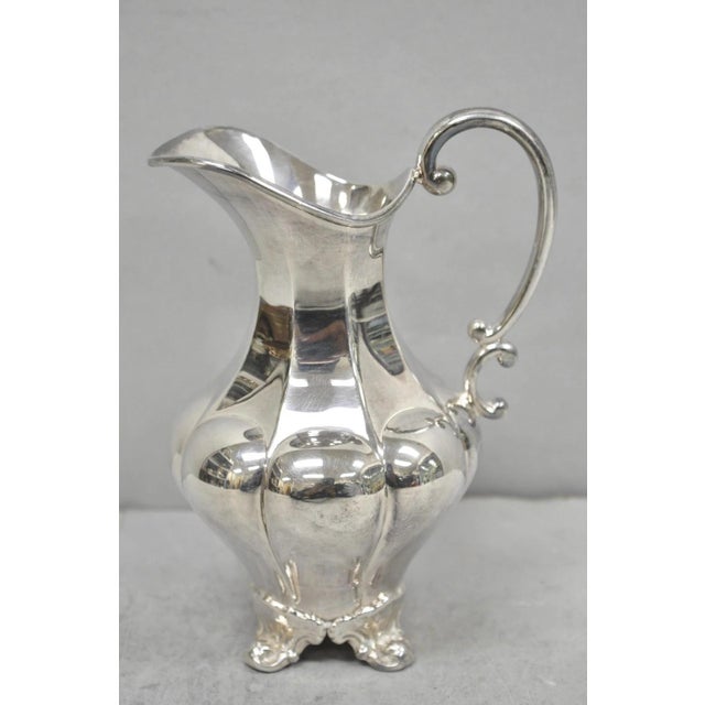 Vintage Victorian Silver Plated Bulbous Footed Tea Coffee Creamer Pot For Sale - Image 10 of 10