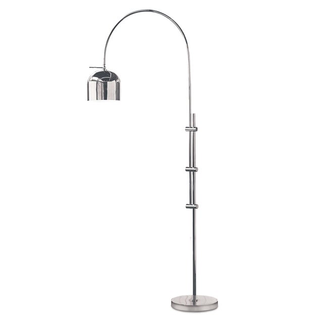 Regina Andrew Arc Floor Lamp With Metal Shade in Polished Nickel For Sale In Detroit - Image 6 of 6