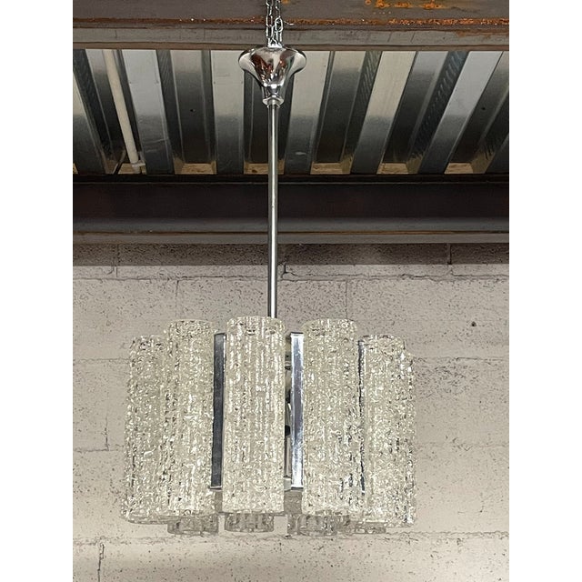 Hanging Light with Murano Tubulars from Doria Leuchten, 1960s For Sale - Image 12 of 18