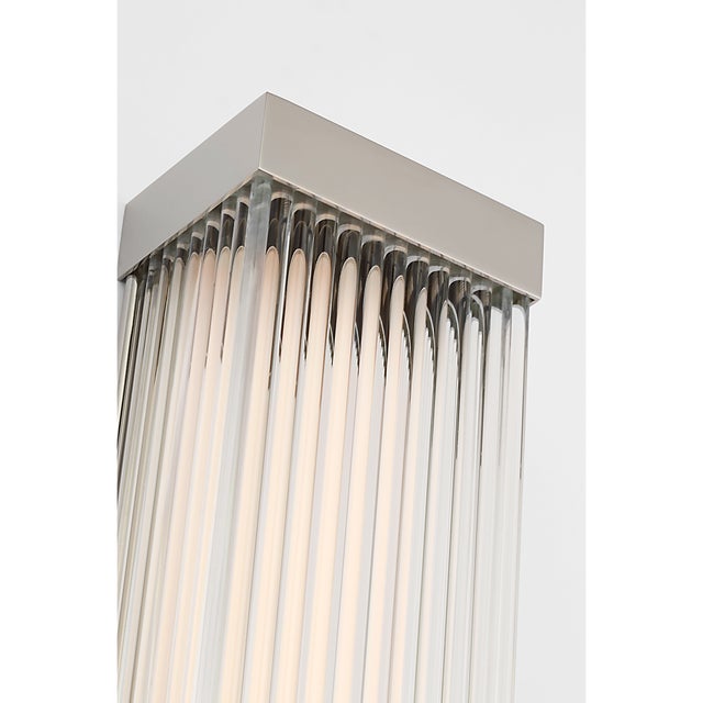 2020s Chapman & Myers for Visual Comfort Signature Vance 14" Sconce in Polished Nickel with Clear Glass Rods For Sale - Image 5 of 8
