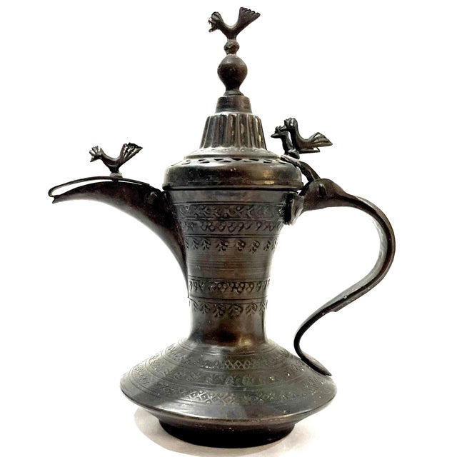 19th Century Antique Bedouin Arabic Dallah Copper Coffee Pot For Sale - Image 5 of 9