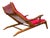 Brazilian Modern Chaise Lounge in Caviúna Wood & Fabric by Pierre Weckx, Brazil, 1950s — Lot 573A For Sale