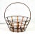 Metal Distressed Bronze Copper Style Metal Basket For Sale - Image 7 of 10