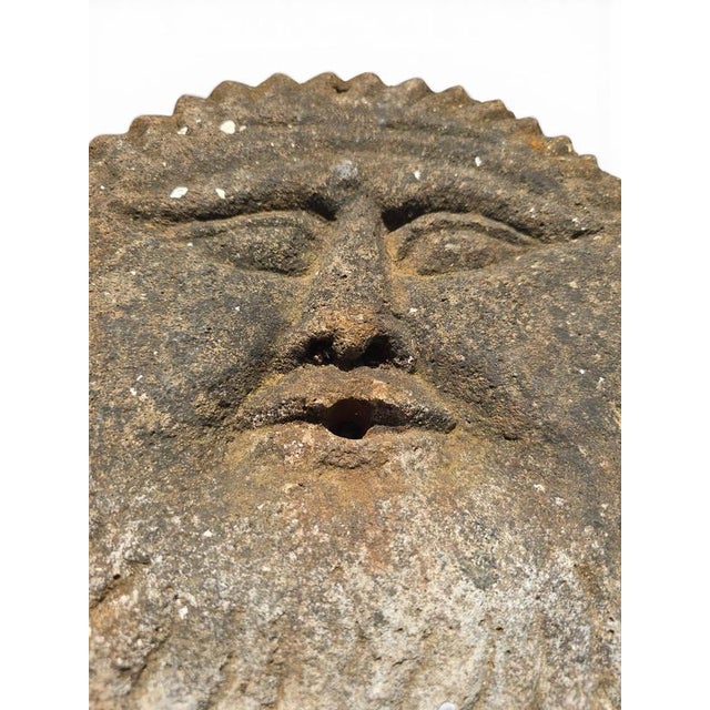 Brown Sandstone Sun Mask Fountain Spout Sculpture, 1890 For Sale - Image 8 of 12