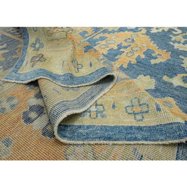 Orange Turkish Oushak Rug 14'2" x 20'4" #18654 For Sale - Image 8 of 8