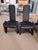 The Vintage Mid-Century Modern Pair attributed Pierre Cardin styled Black Chairs are a stunning addition to any room....