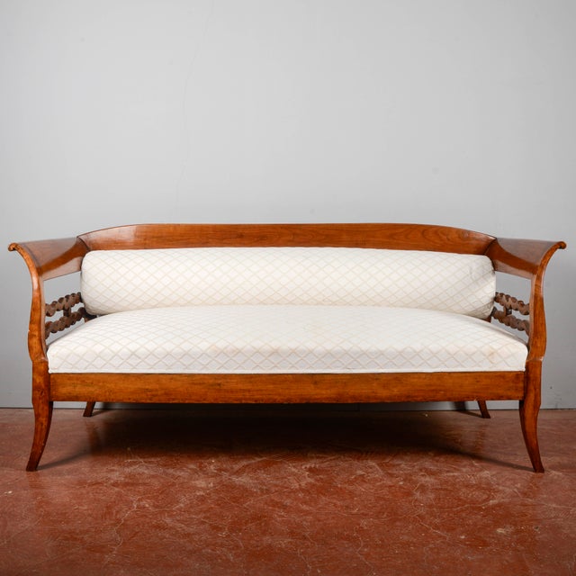 Three-Seater Sofa in Walnut For Sale - Image 11 of 18