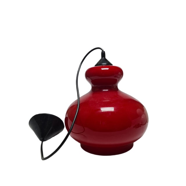 Black Postmodern Pendant Lamp by Polam Wieliczka, Poland, 1980s For Sale - Image 8 of 17