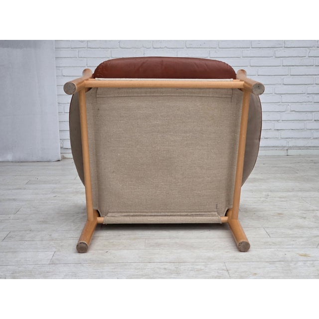 Swedish Model G7 Pedro Leather Armchair by Gunnar Kentemo, 1970s For Sale - Image 4 of 18
