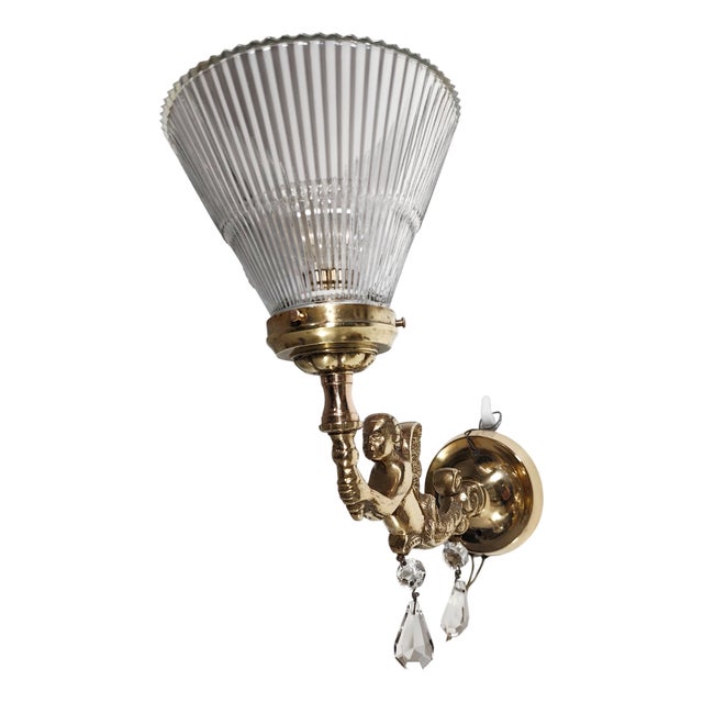 Vintage Spanish Bronze Wall Sconce, 1950s For Sale