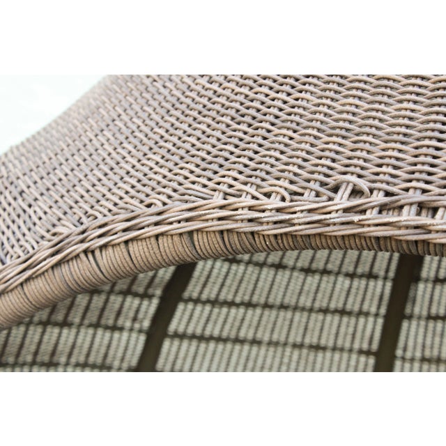 Brown Boho Chic Wicker Beehive Garden Seat Settee For Sale - Image 8 of 12
