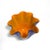 Contemporary Czech Style Art Glass Handkerchief Vase in Blue & Orange For Sale - Image 3 of 7