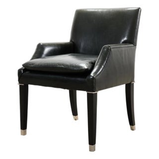 Ralph Lauren Italian Leather Lawson Dining Armchair For Sale