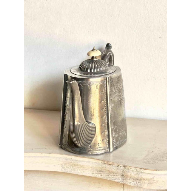 19th Century Victorian Britannia Silver Plated Teapot from EPBM, Sheffield, 1890s For Sale - Image 6 of 14