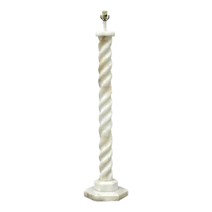 Vintage Boho Alabaster Barley Twist Floor Lamp