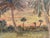 Small Old 1930s Florida Sunset Painting With Palm Trees For Sale - Image 4 of 7
