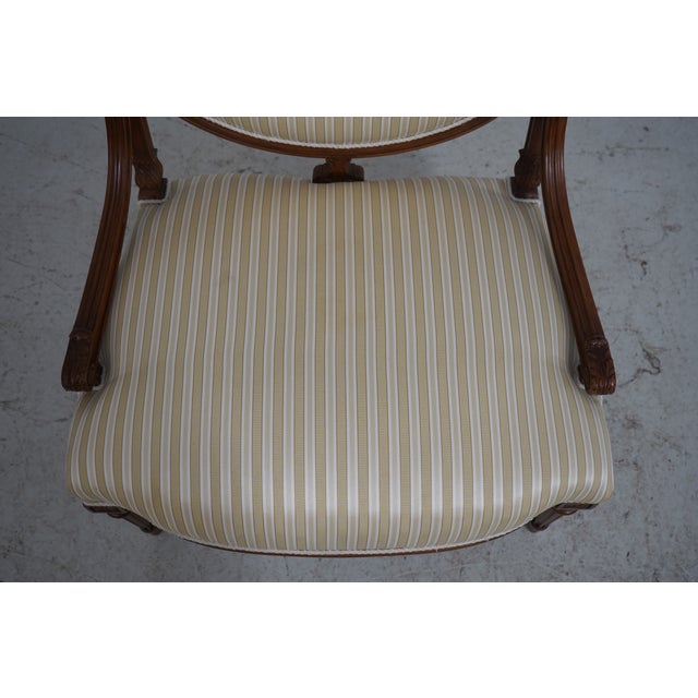 Vintage French Louis XVI Carved Walnut Parlor Chairs For Sale - Image 17 of 18