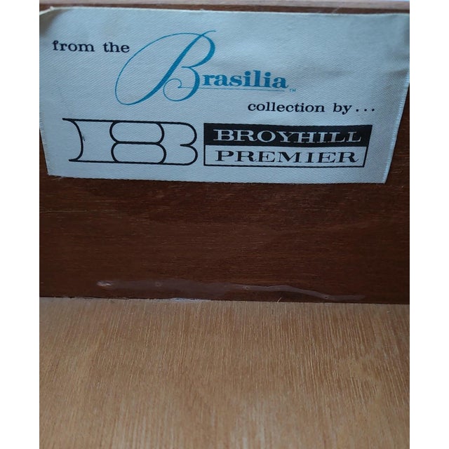 1960's Mid Century Modern Broyhill Brasilia Triple Dresser and Mirror For Sale - Image 12 of 14