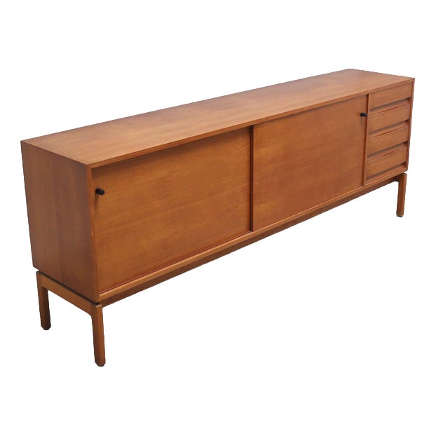 Walnut Abstracta Sideboard by Jos De Mey for Van Den Berghe-Pauvers, 1960s For Sale