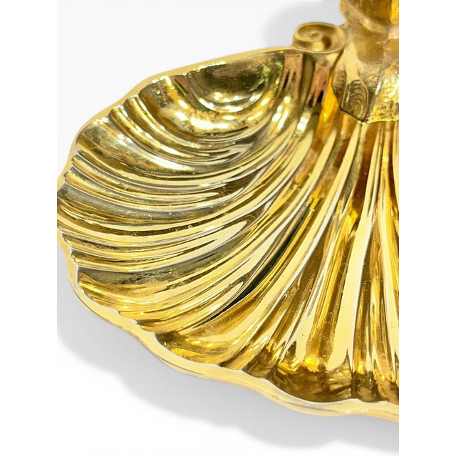 Pair of Vintage Brass Swan & Shell Soap Dishes in the Style of Sherle Wagner For Sale - Image 6 of 17