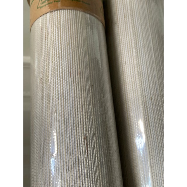4 Rolls of Thibaut T3669 Off White Windward Sisal Resource 6 Wallpaper For Sale In Richmond - Image 6 of 13
