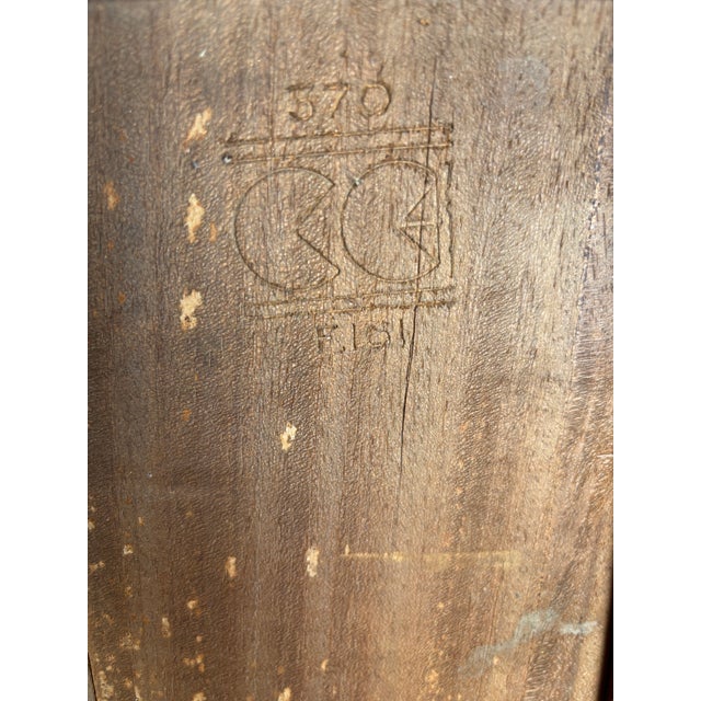 1940s Jacob Bean Trestle Style Dining Set For Sale - Image 4 of 9